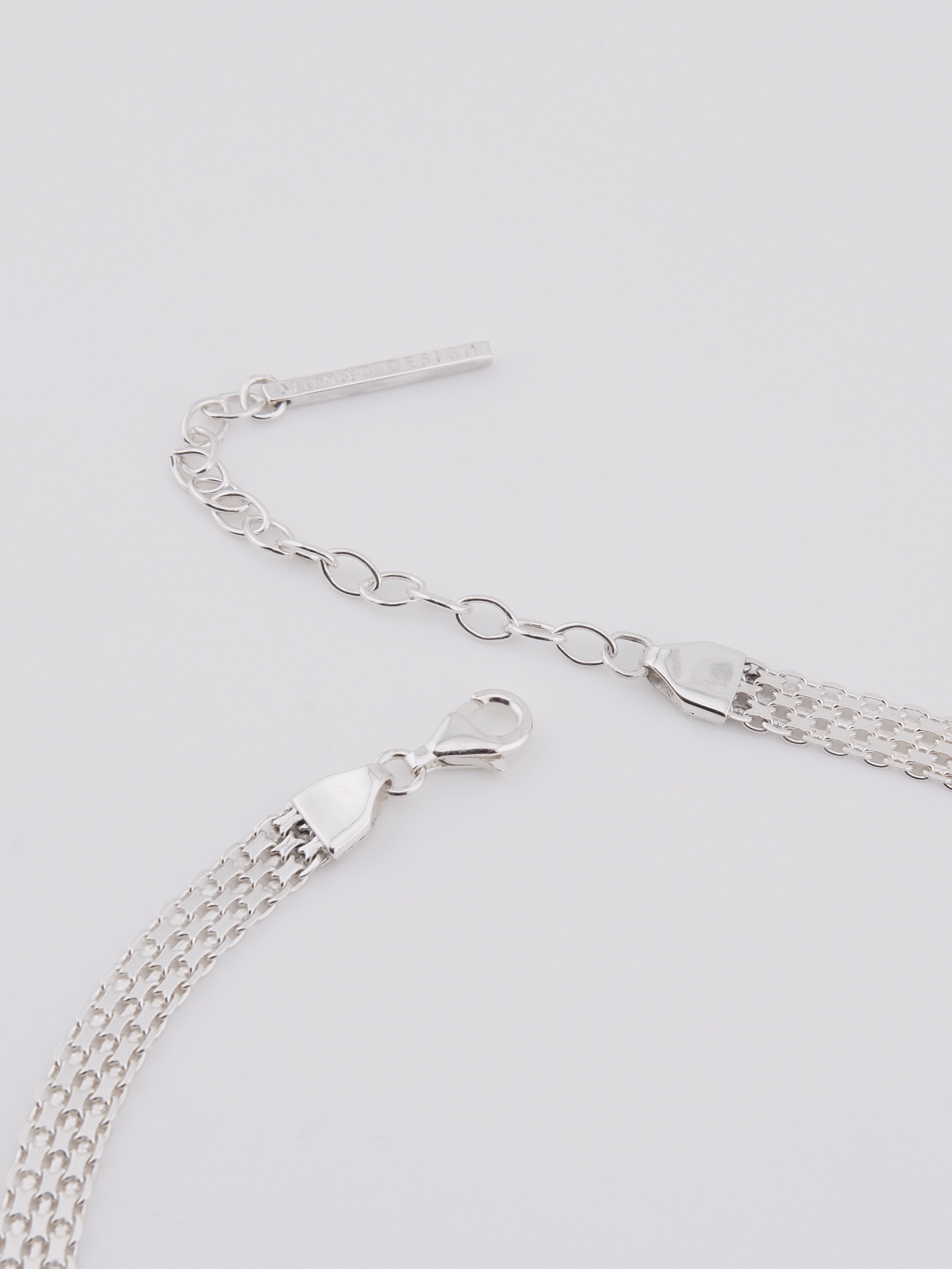 FIRENA Black Spinel Silver Necklace