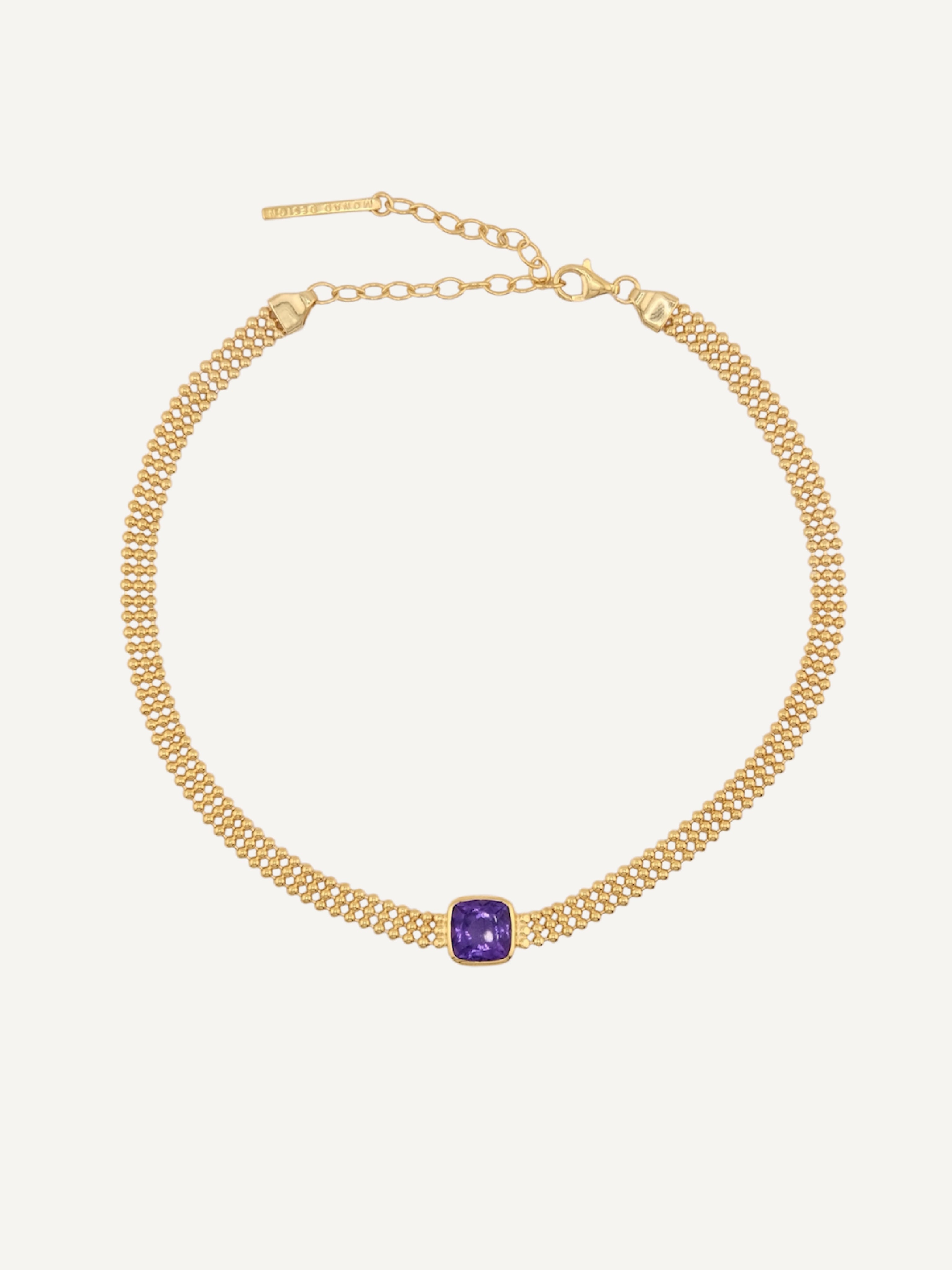 GRACE Amethyst Gold Necklace