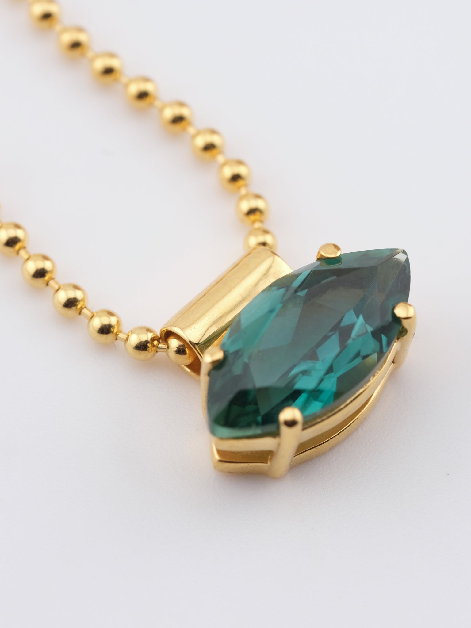 JULIA Green Quartz Gold Necklace