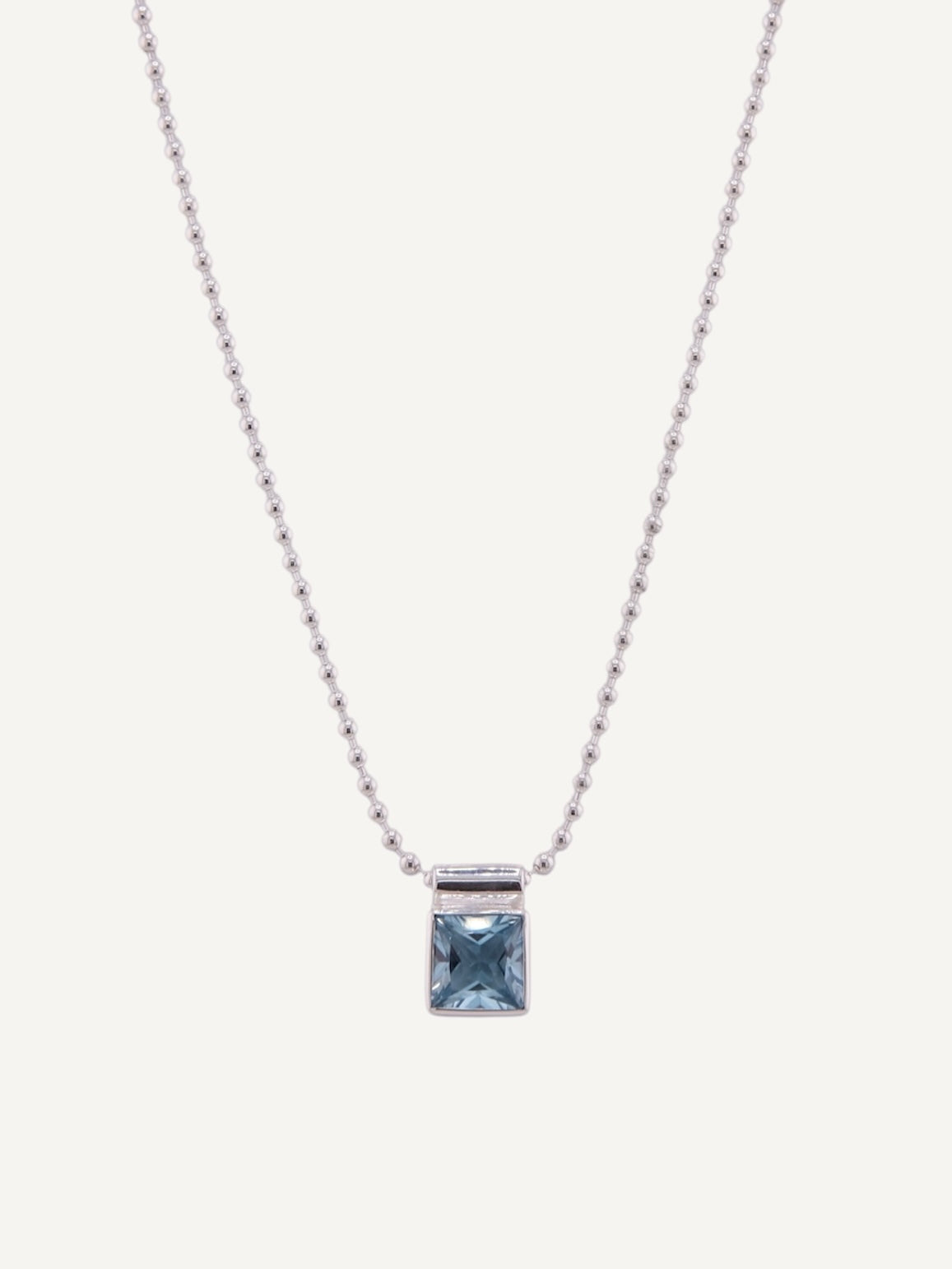 MONICA Blue Topaz Silver Necklace
