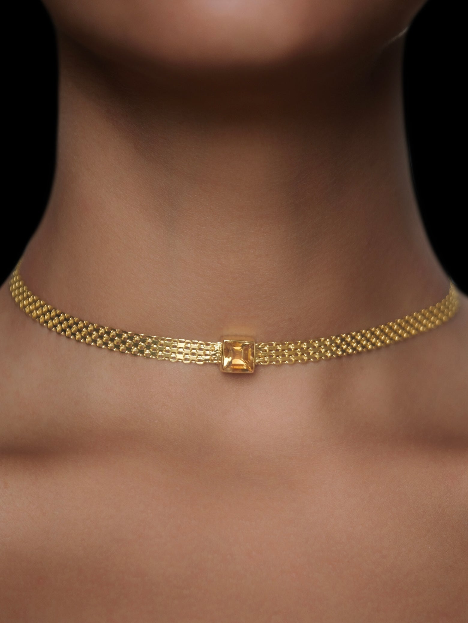MADINA Citrine Gold Necklace