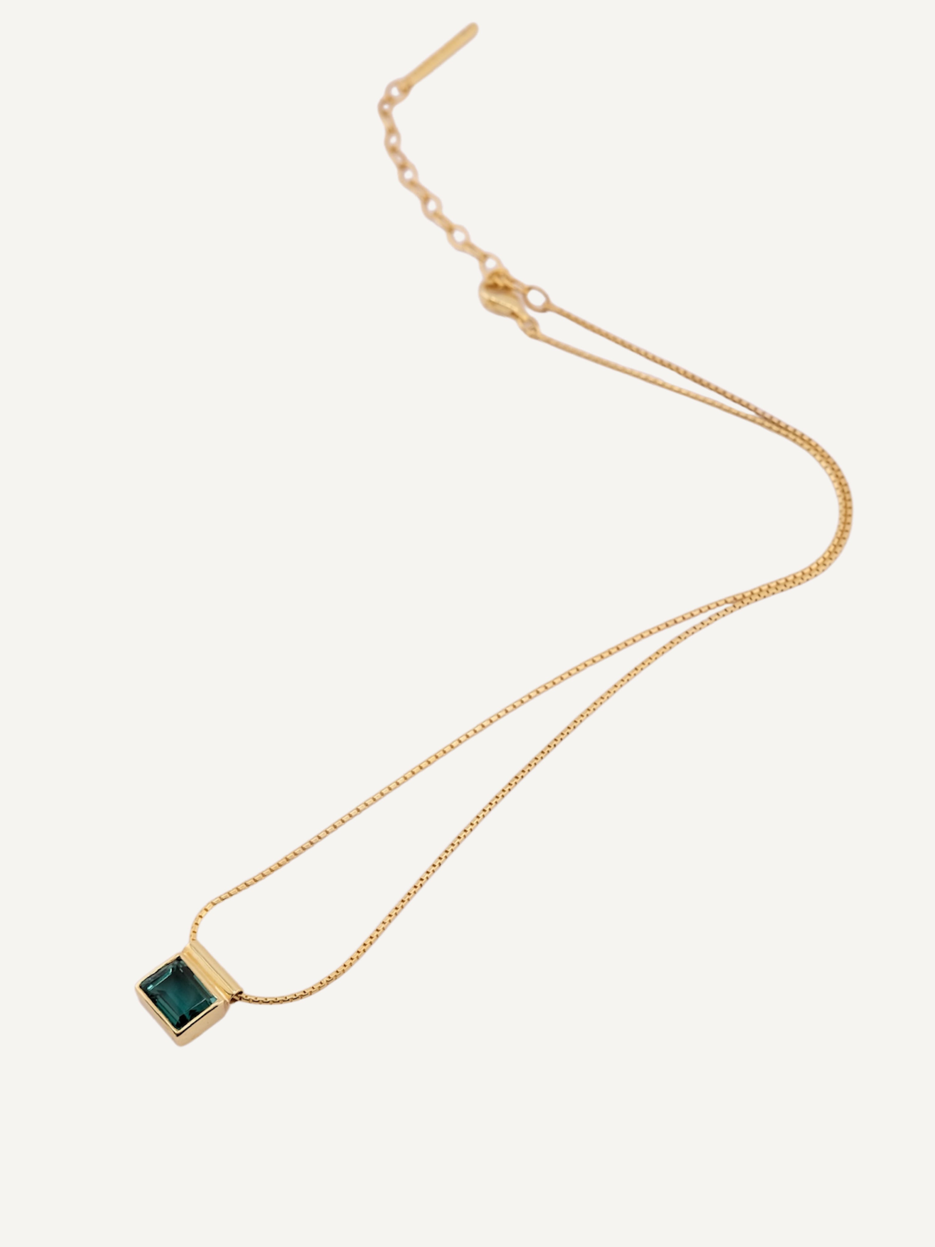 VERONICA Green Quartz Gold Necklace