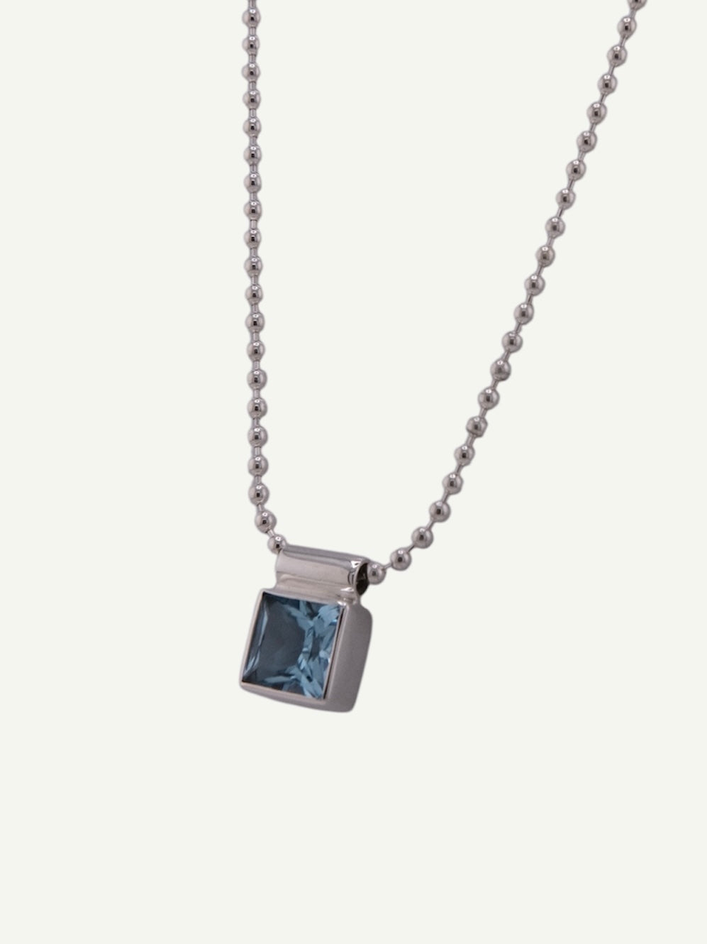 MONICA Blue Topaz Silver Necklace