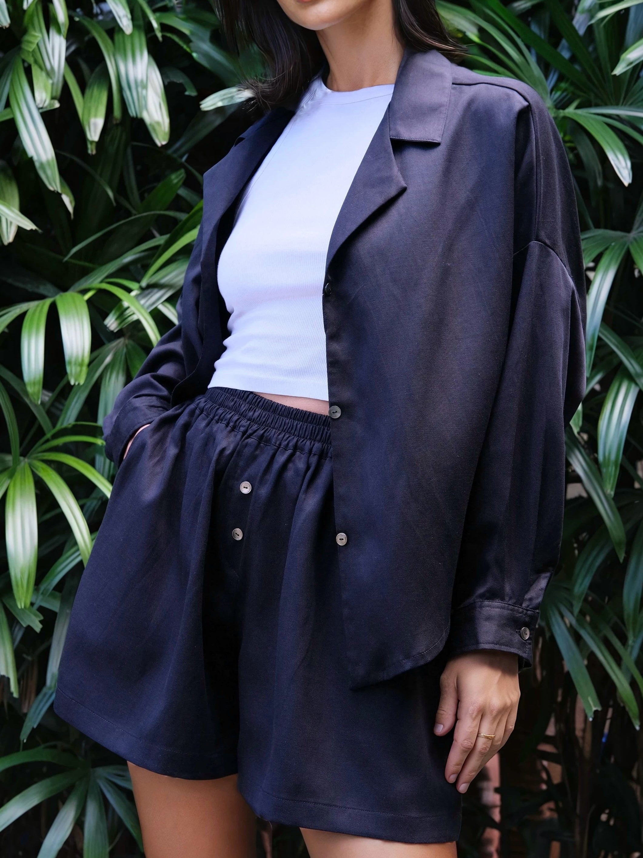 Shirt Cotton-Linen Black