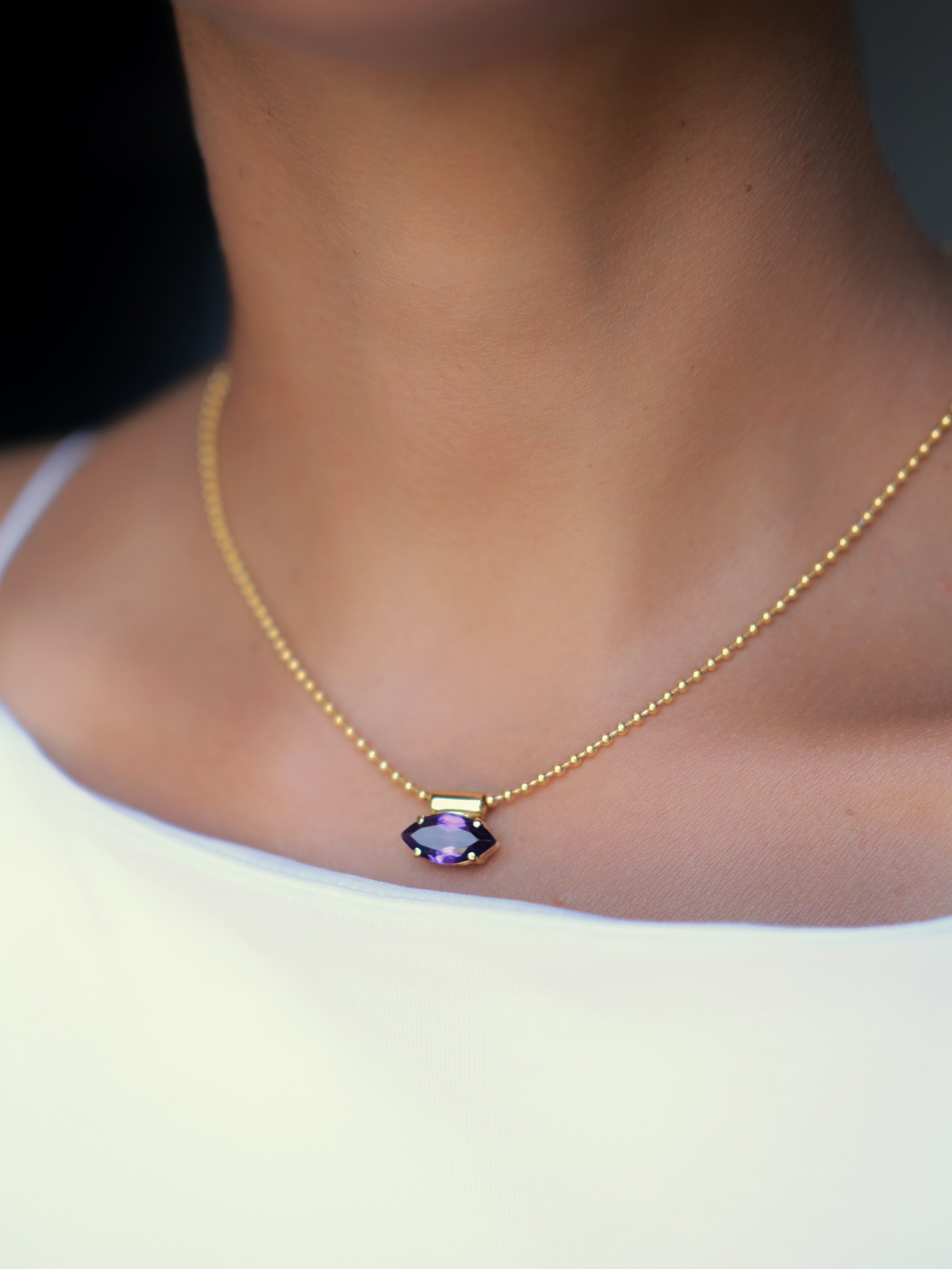 JULIA Amethyst Gold Necklace