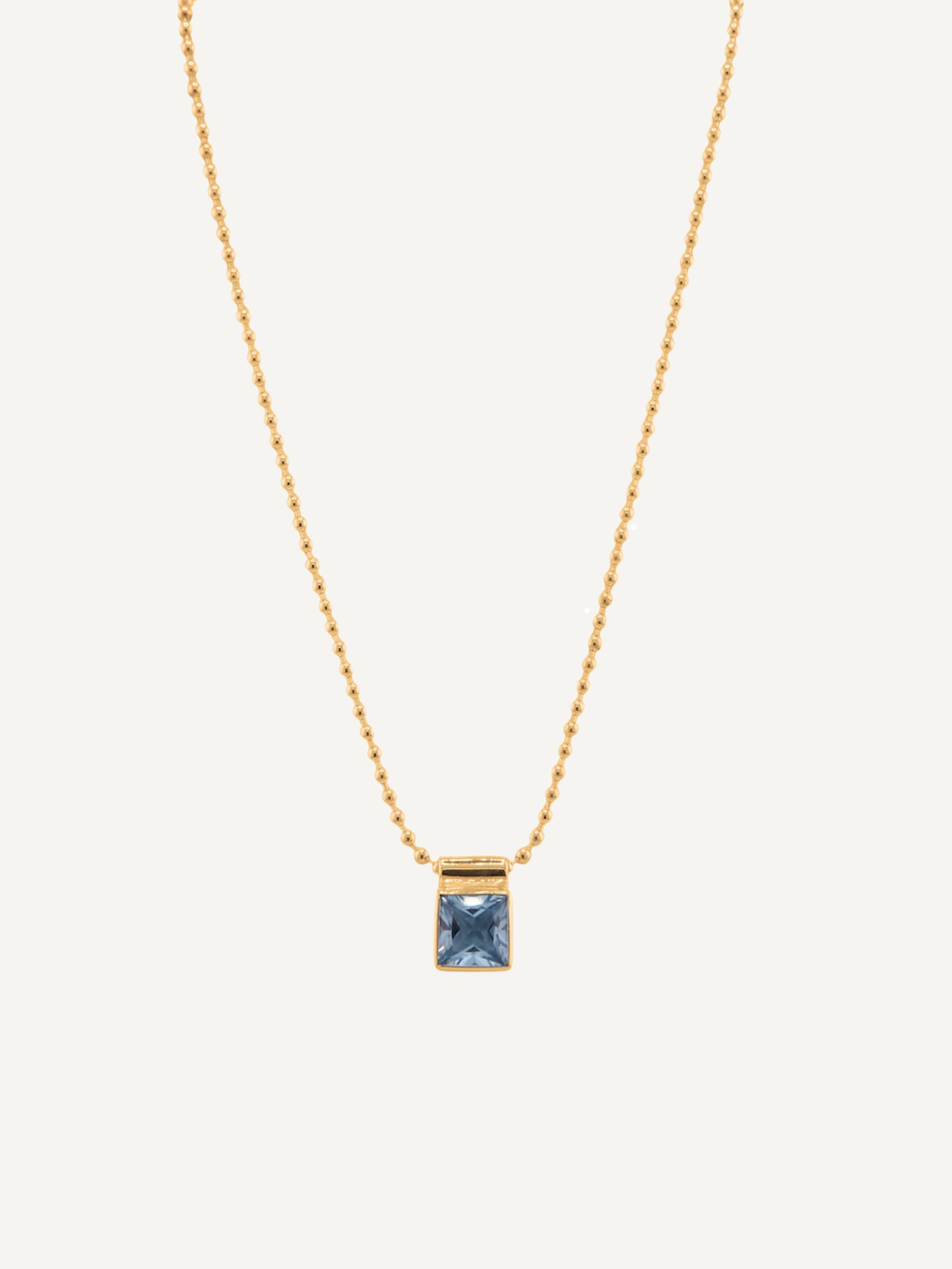 MONICA Blue Topaz Gold Necklace