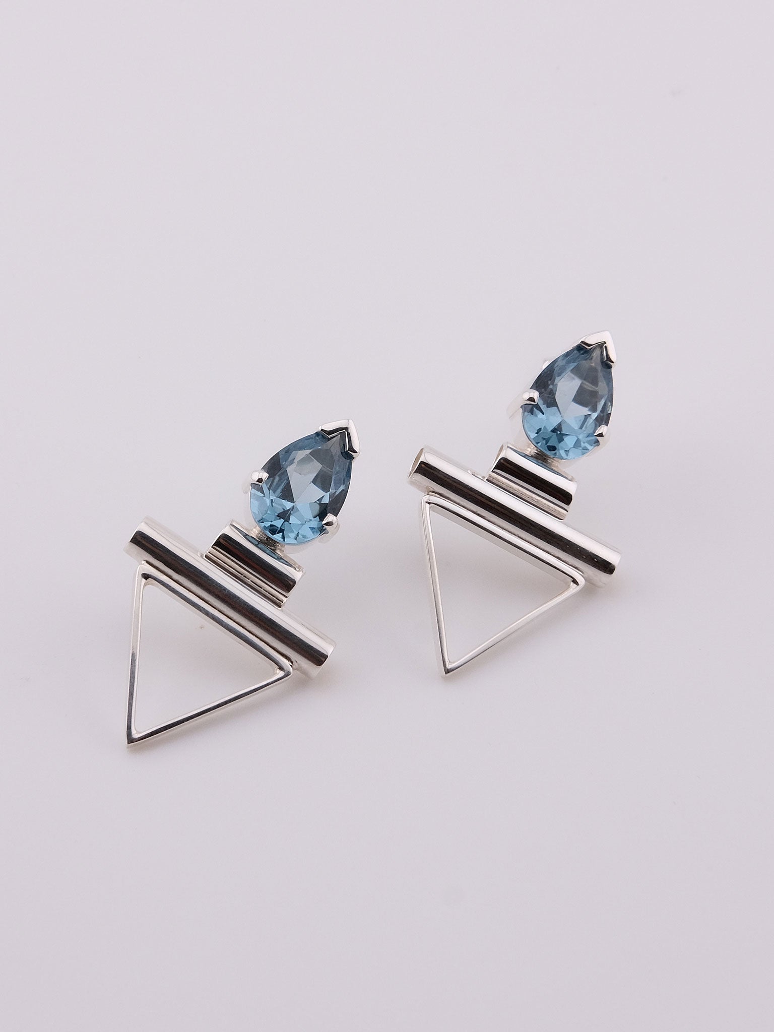 LISA Blue Topaz Silver Earrings