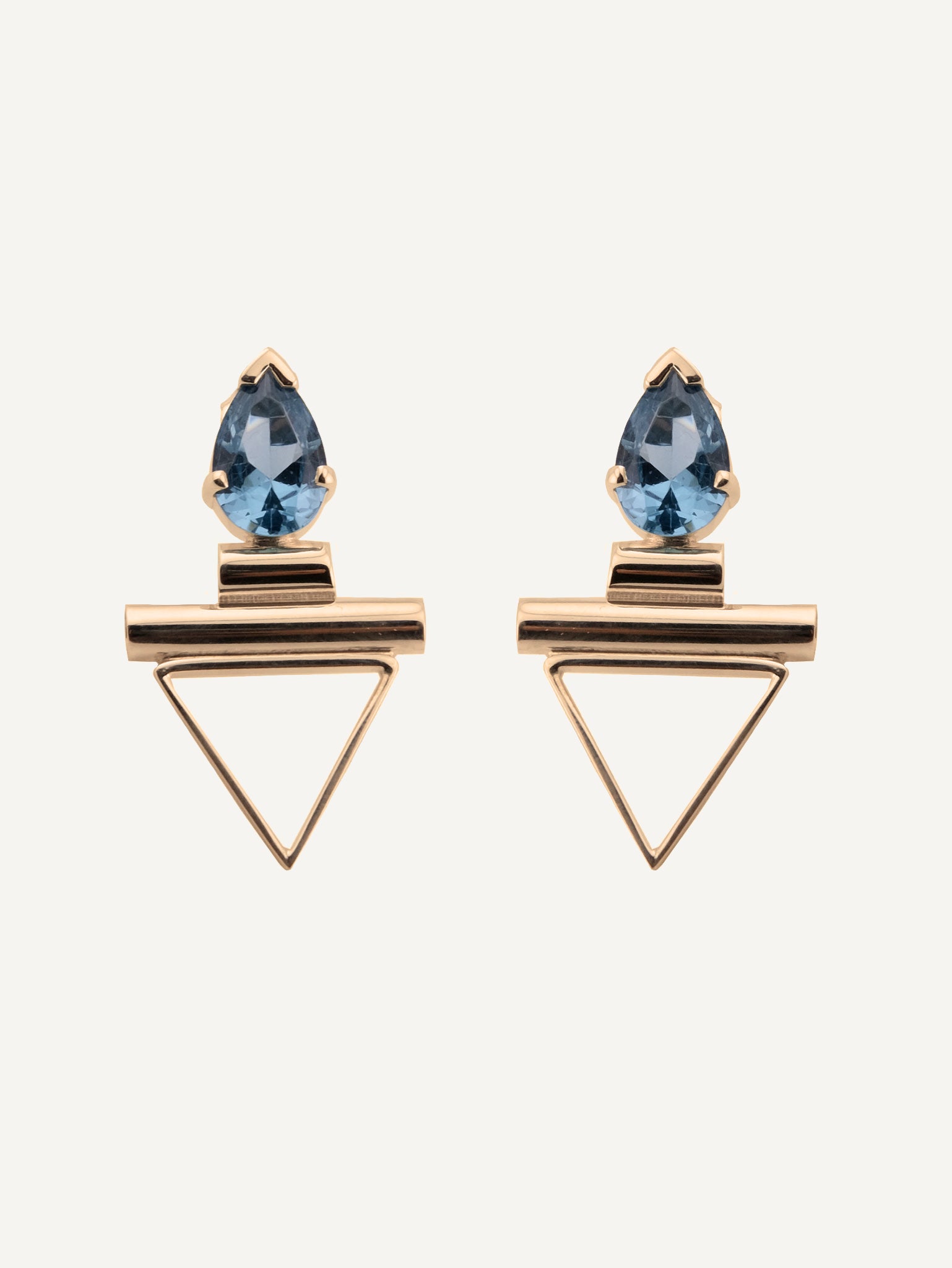 LISA Blue Topaz Gold Earrings
