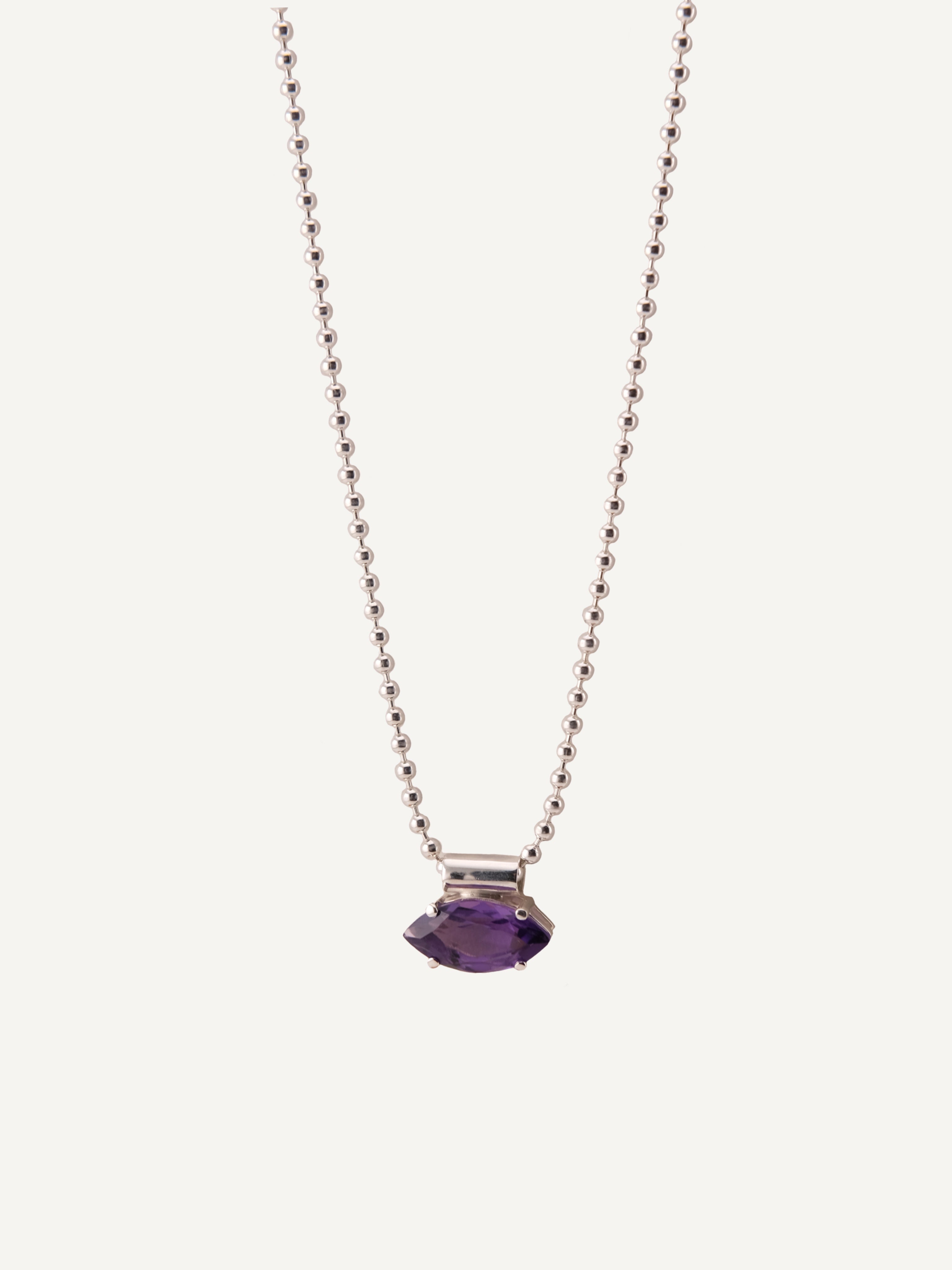 JULIA Amethyst Silver Necklace