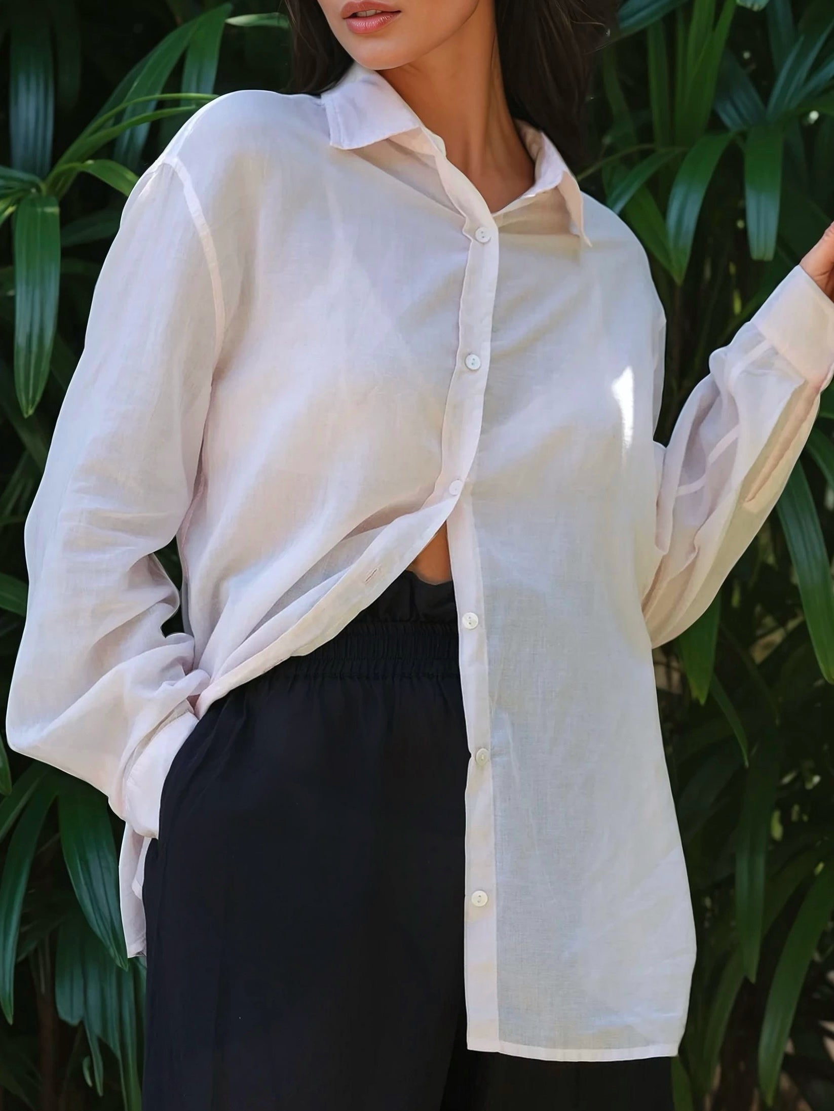 Shirt Classic Sheer Cotton Pink