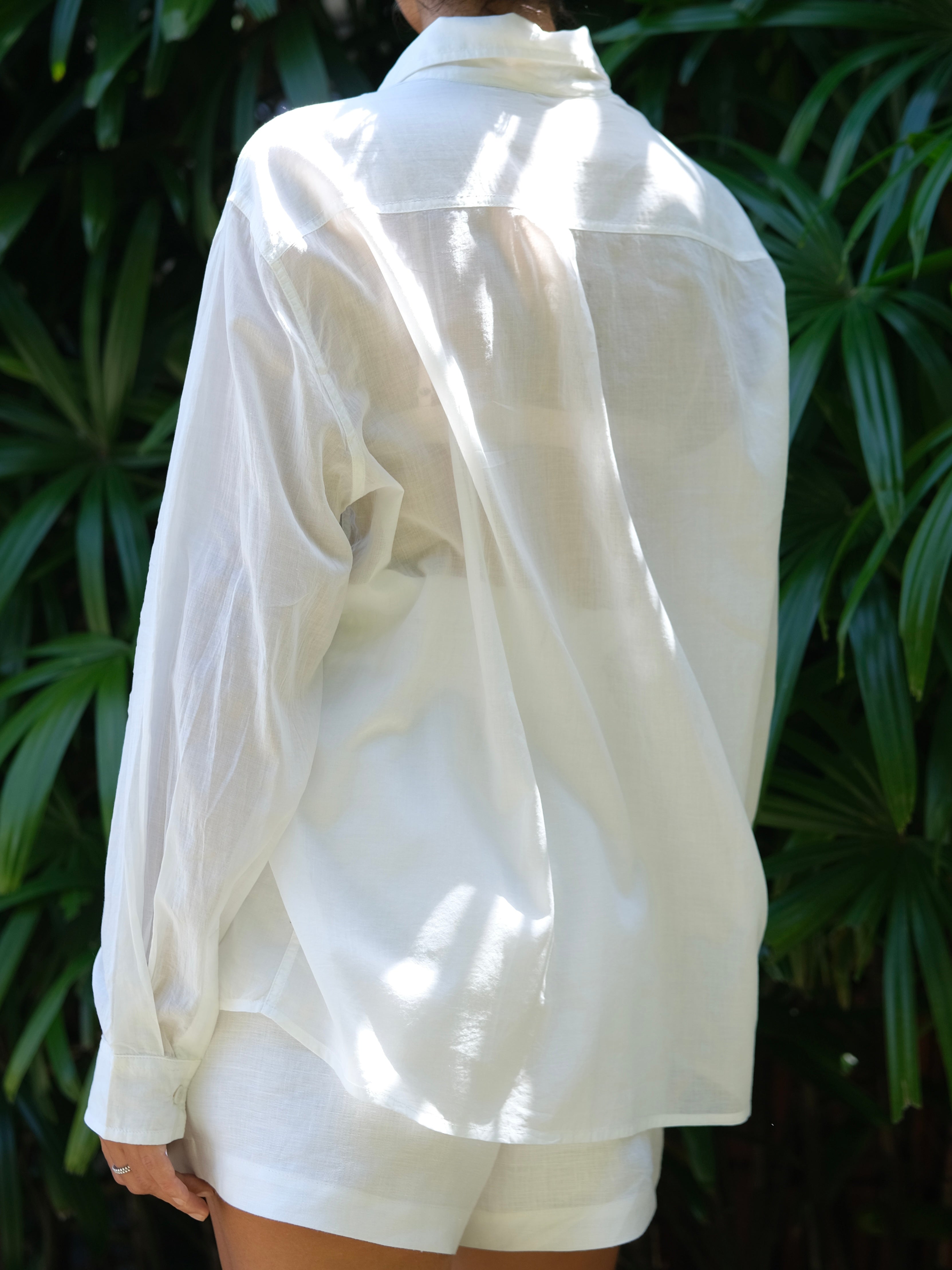 Shirt Classic Sheer Cotton White