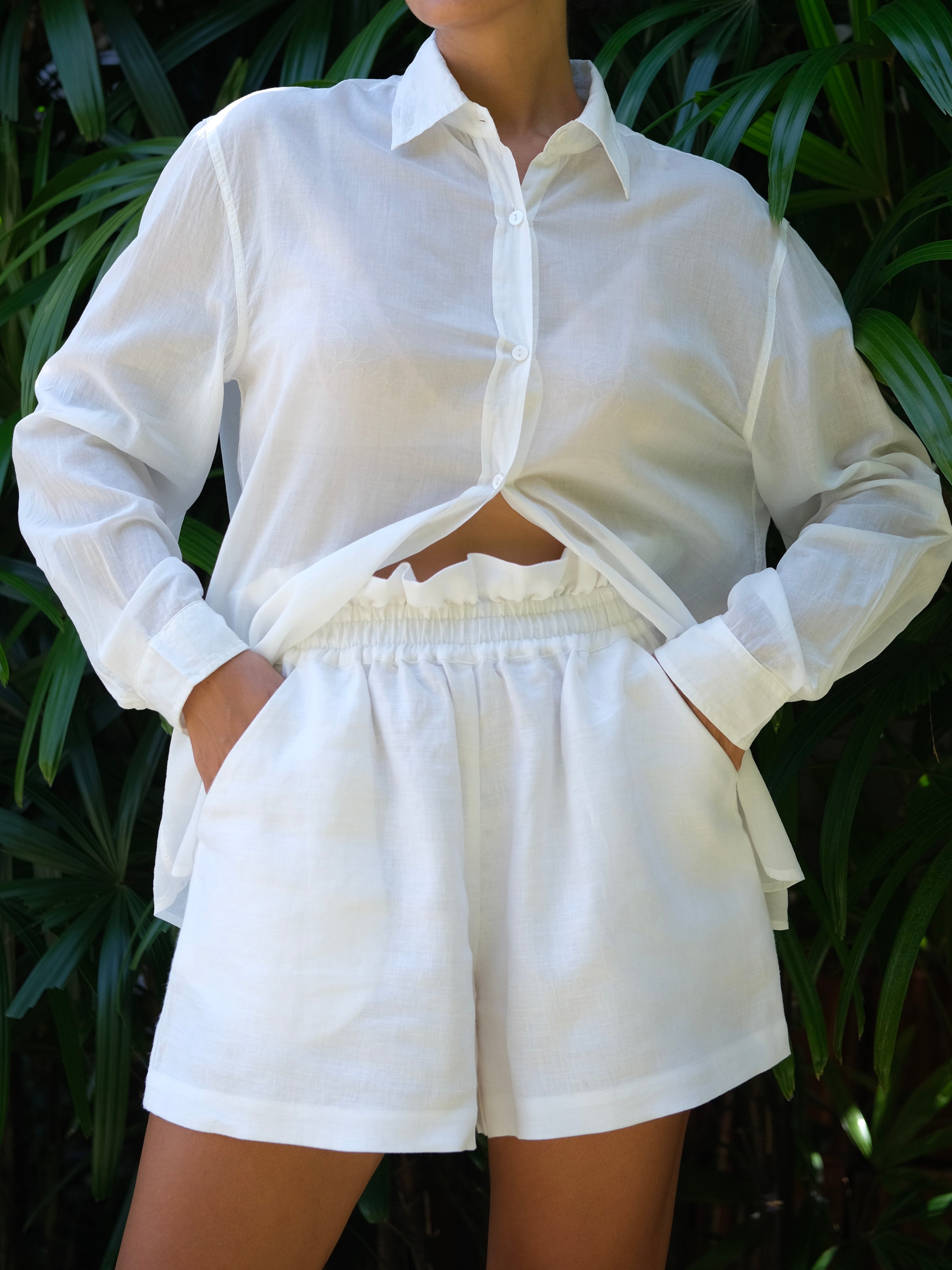 Shirt Classic Sheer Cotton White