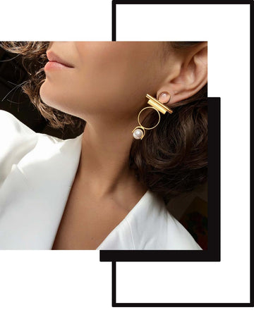 Banner Earrings Nori Gold