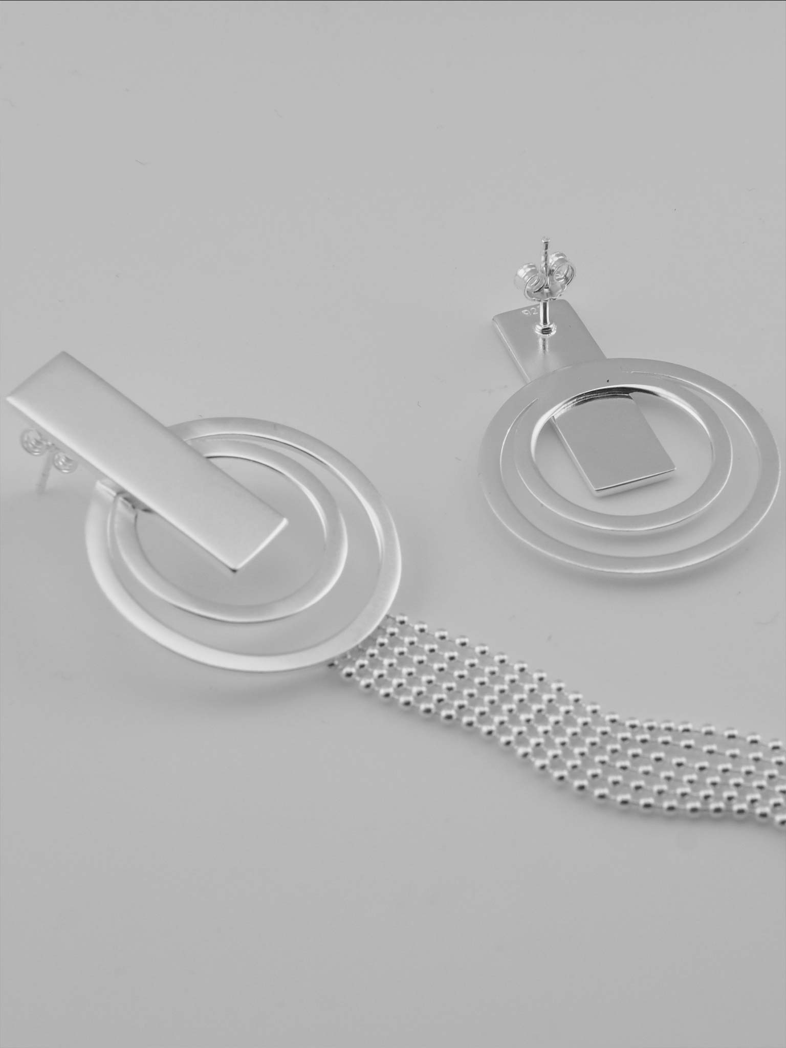 Earrings Fiona Silver back