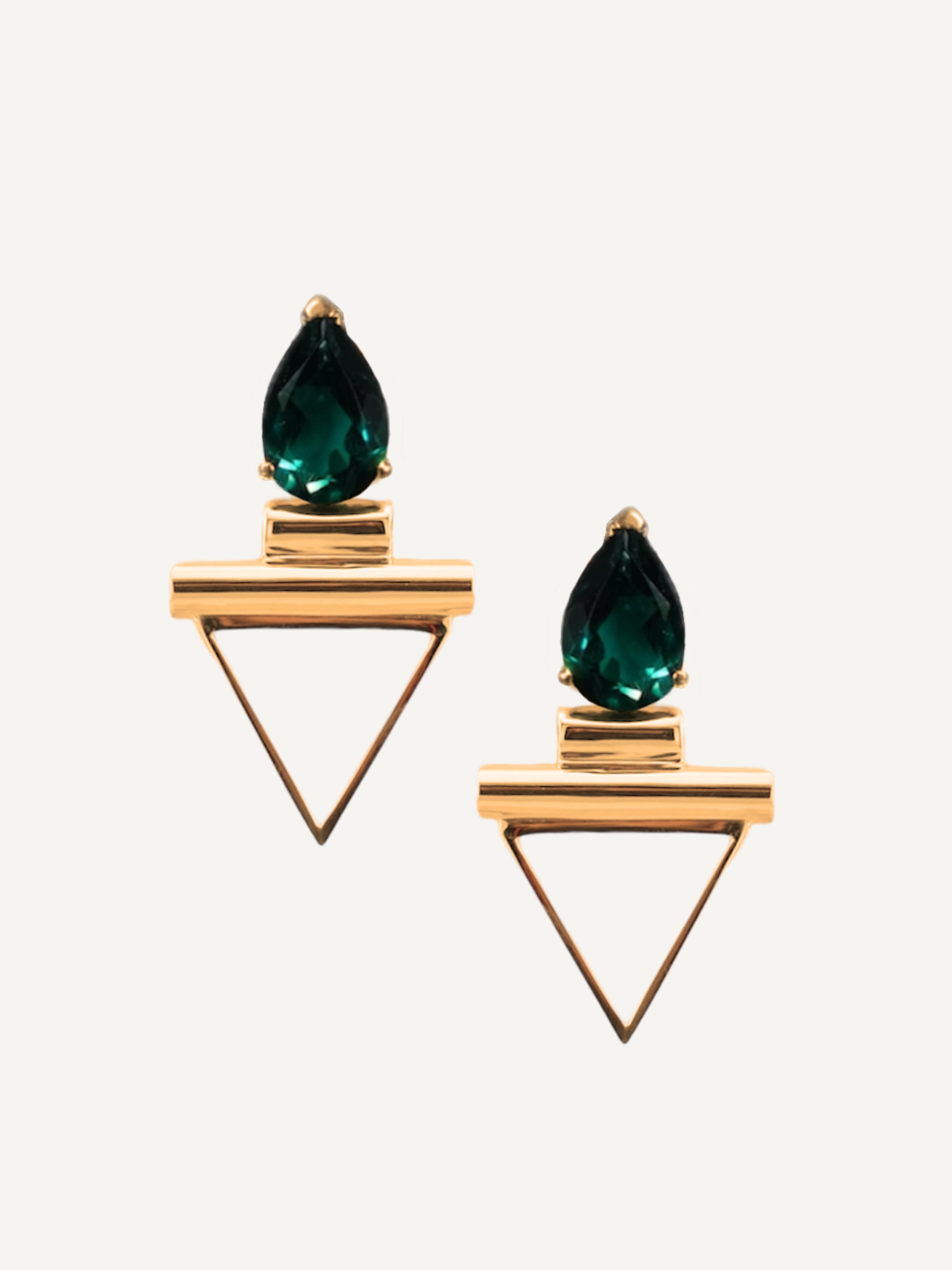 LISA Green Quartz Gold Earrings