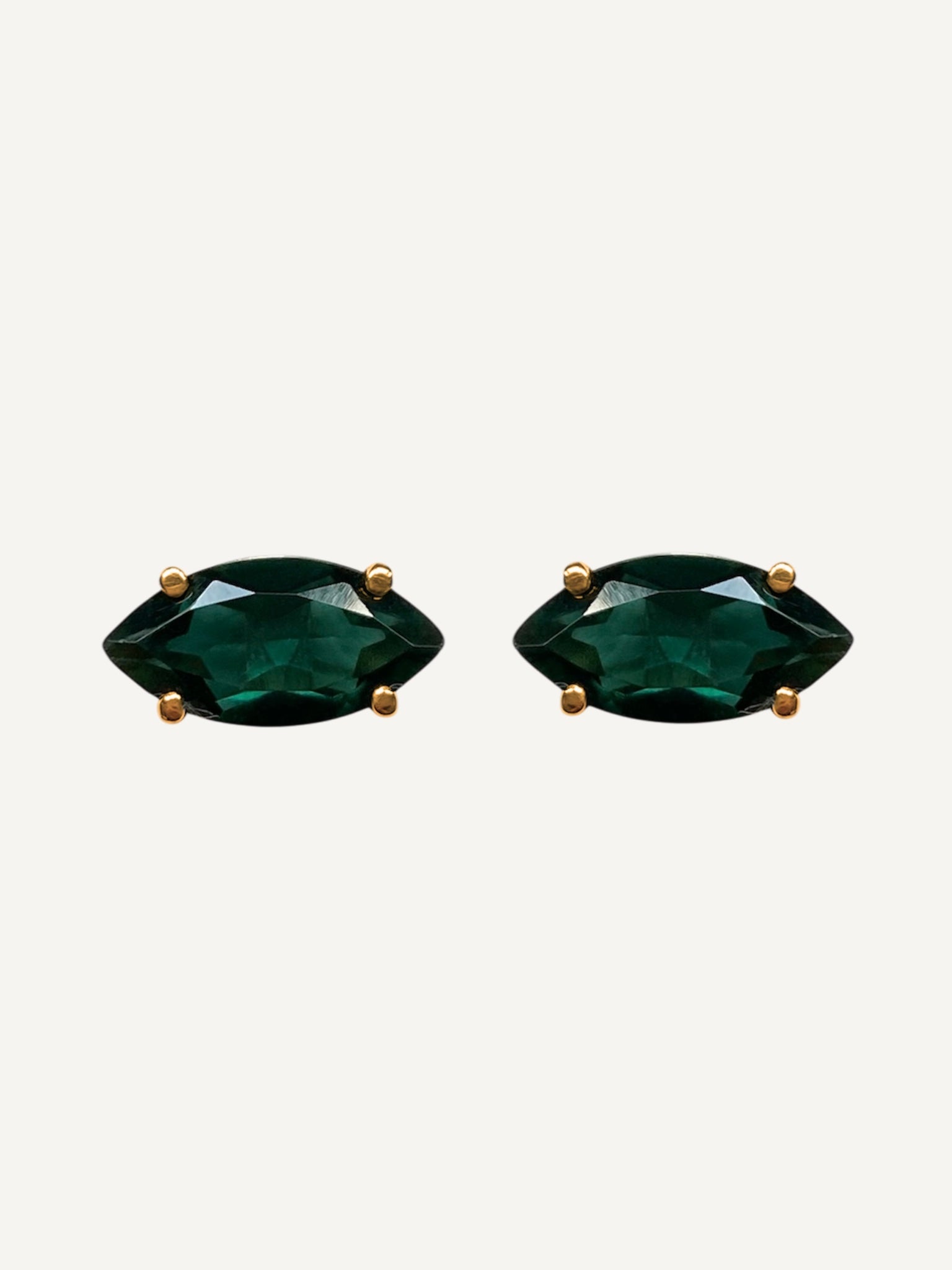 MELANI Green Quartz Gold Earrings