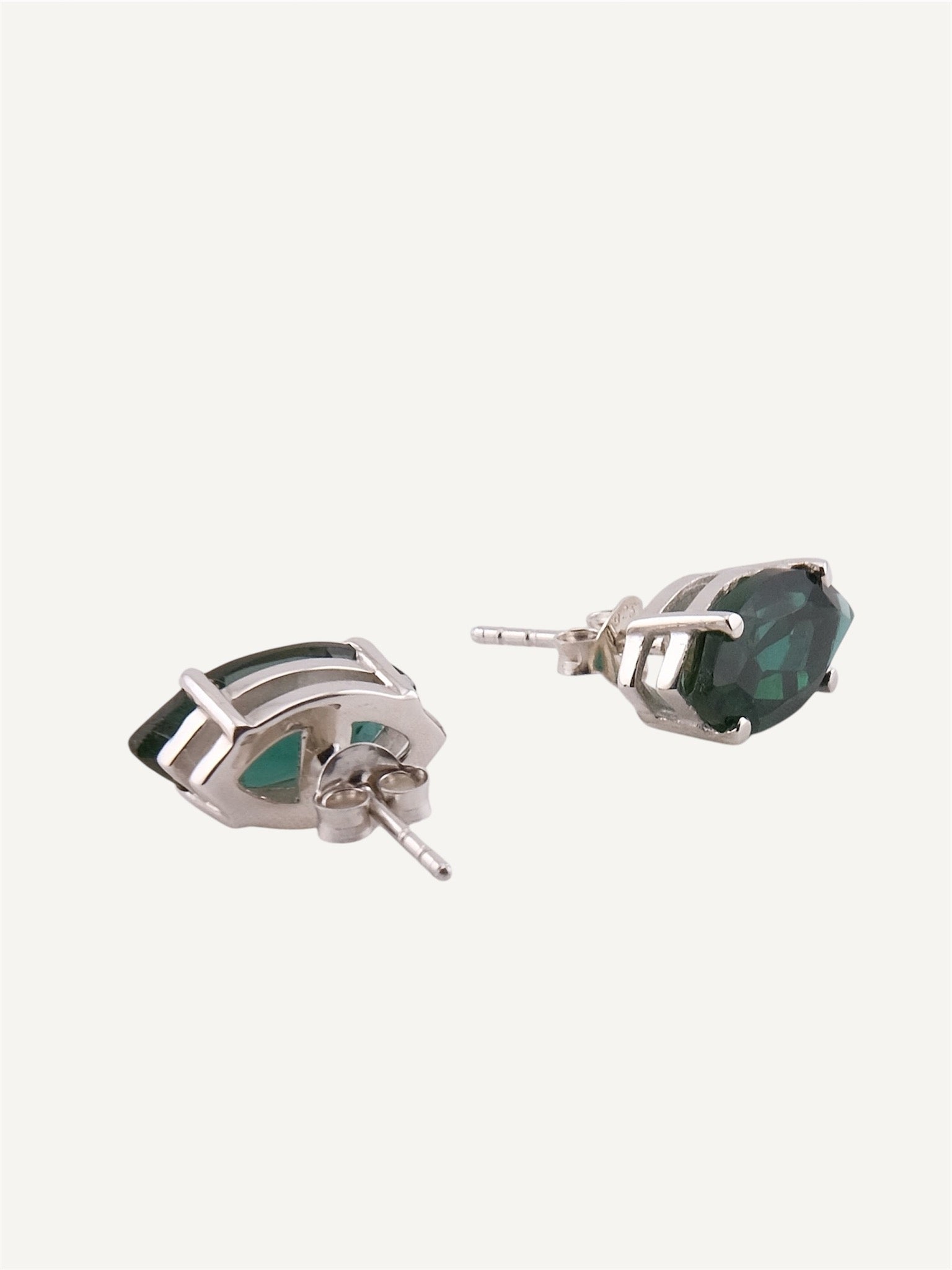 MELANI Green Quartz Silver Earrings