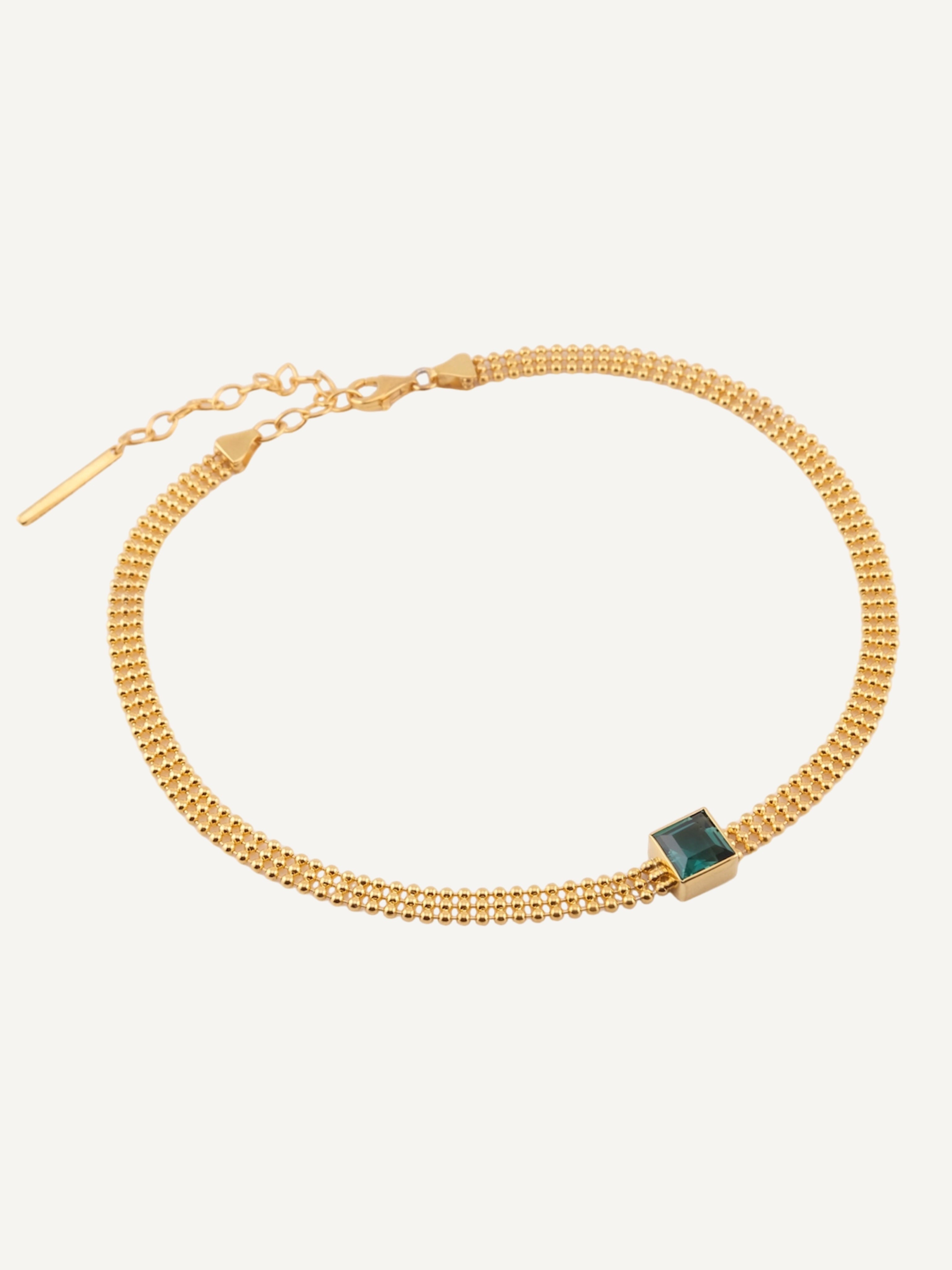 AVA Green Quartz Gold Necklace/Choker