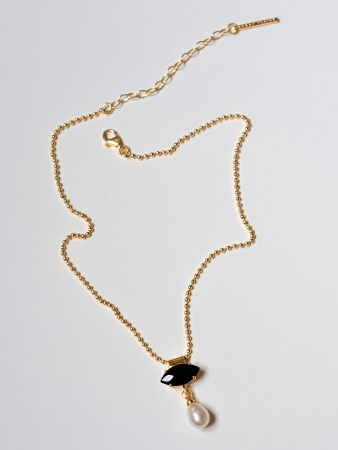 JULIET Black Spinel Gold Necklace