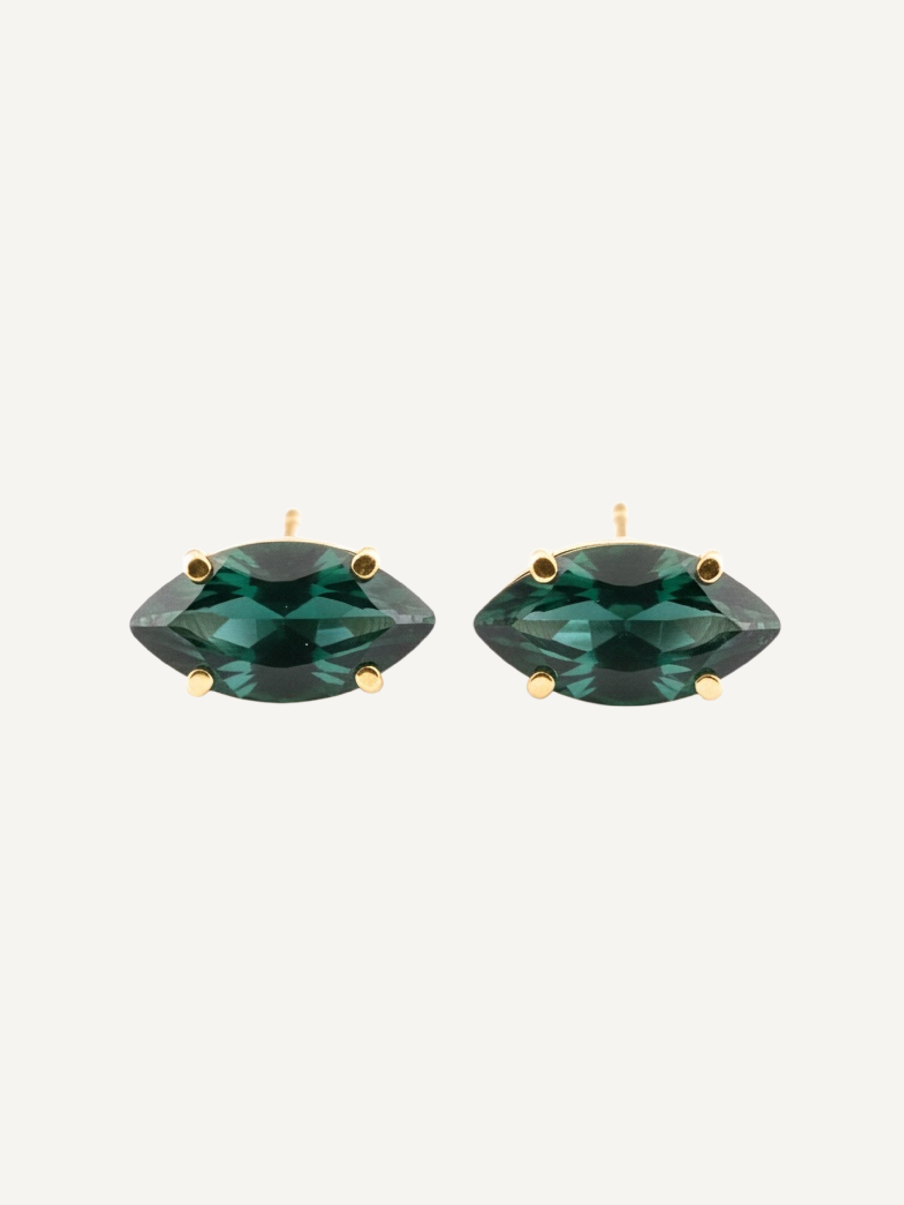 MELANI Green Quartz Gold Earrings