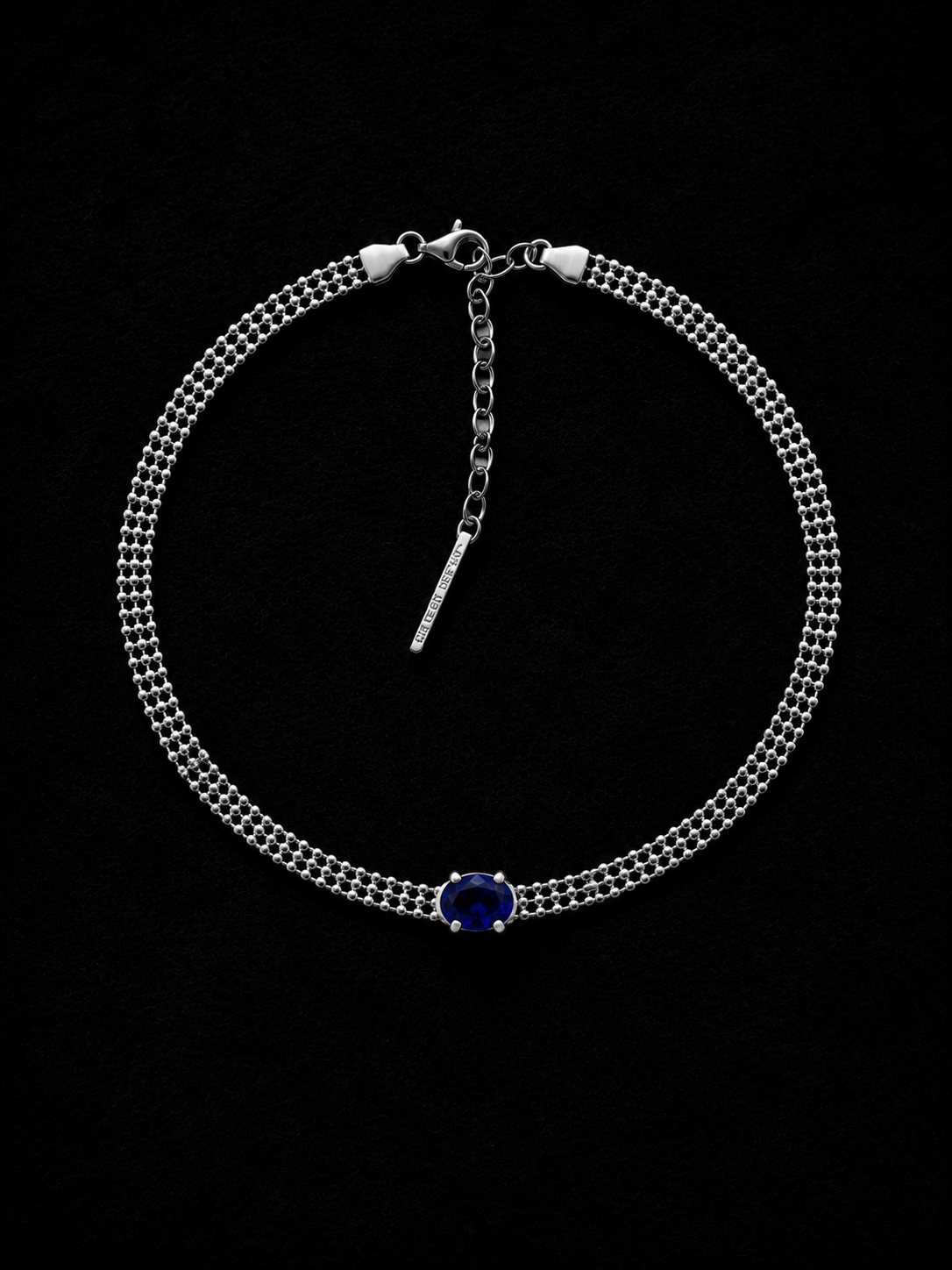 SIRENA Blue Sapphire Silver Necklace