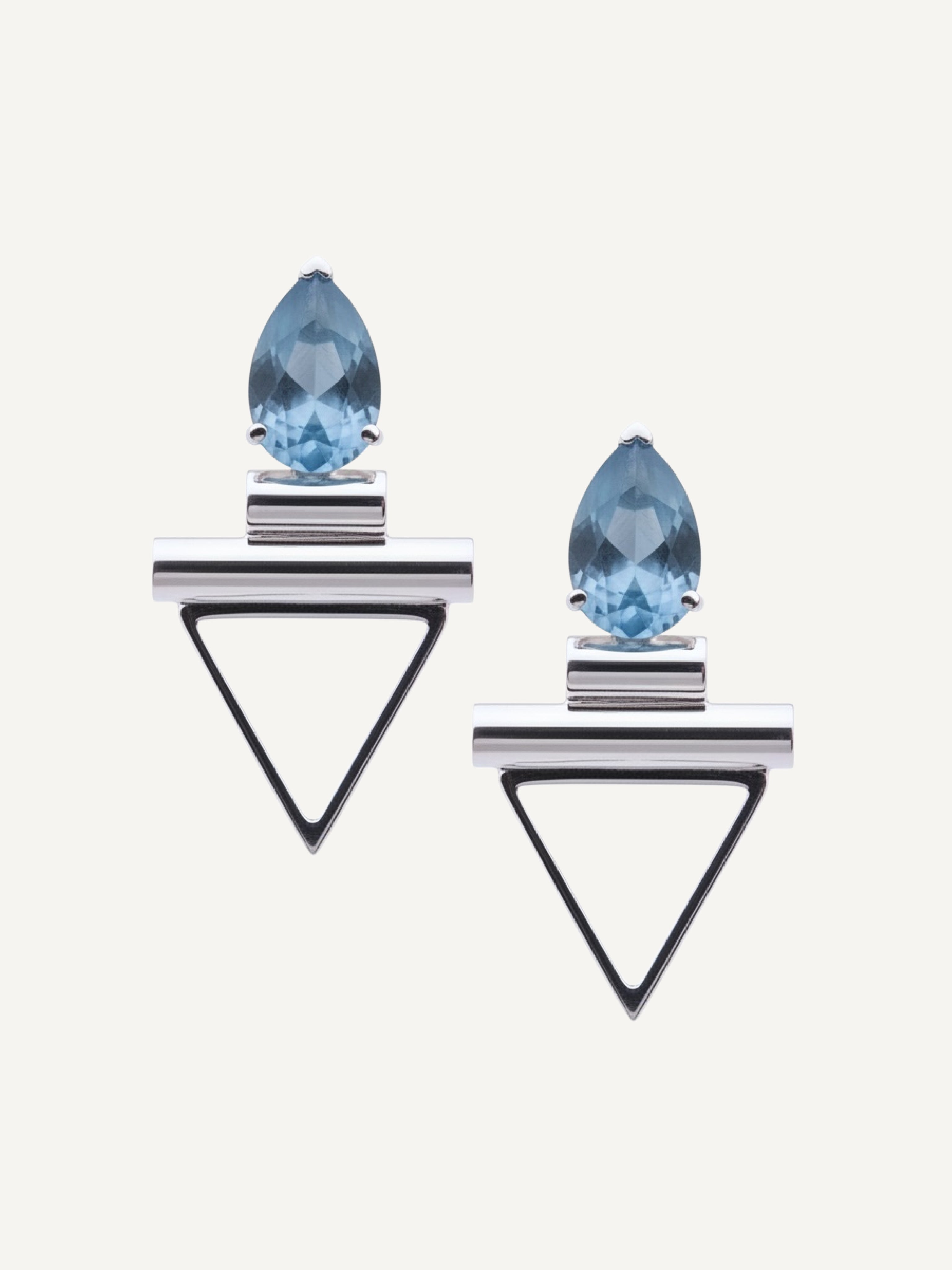 LISA Blue Topaz Silver Earrings
