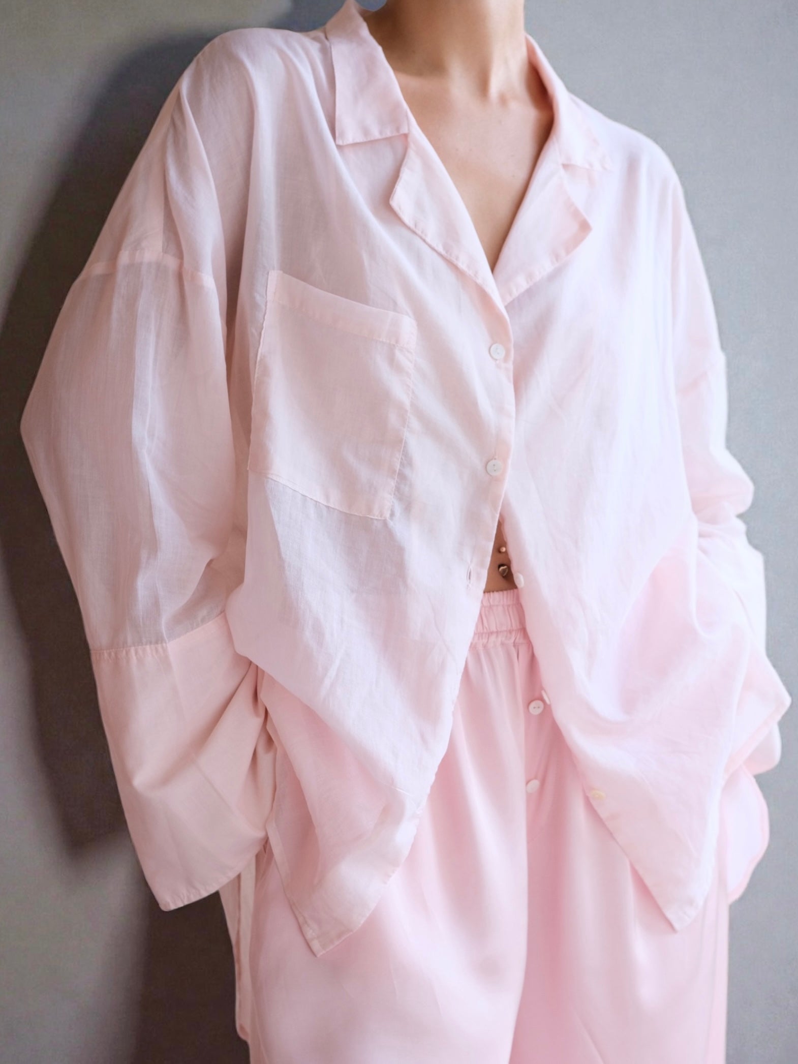 Shirt Oversized Cotton Pink