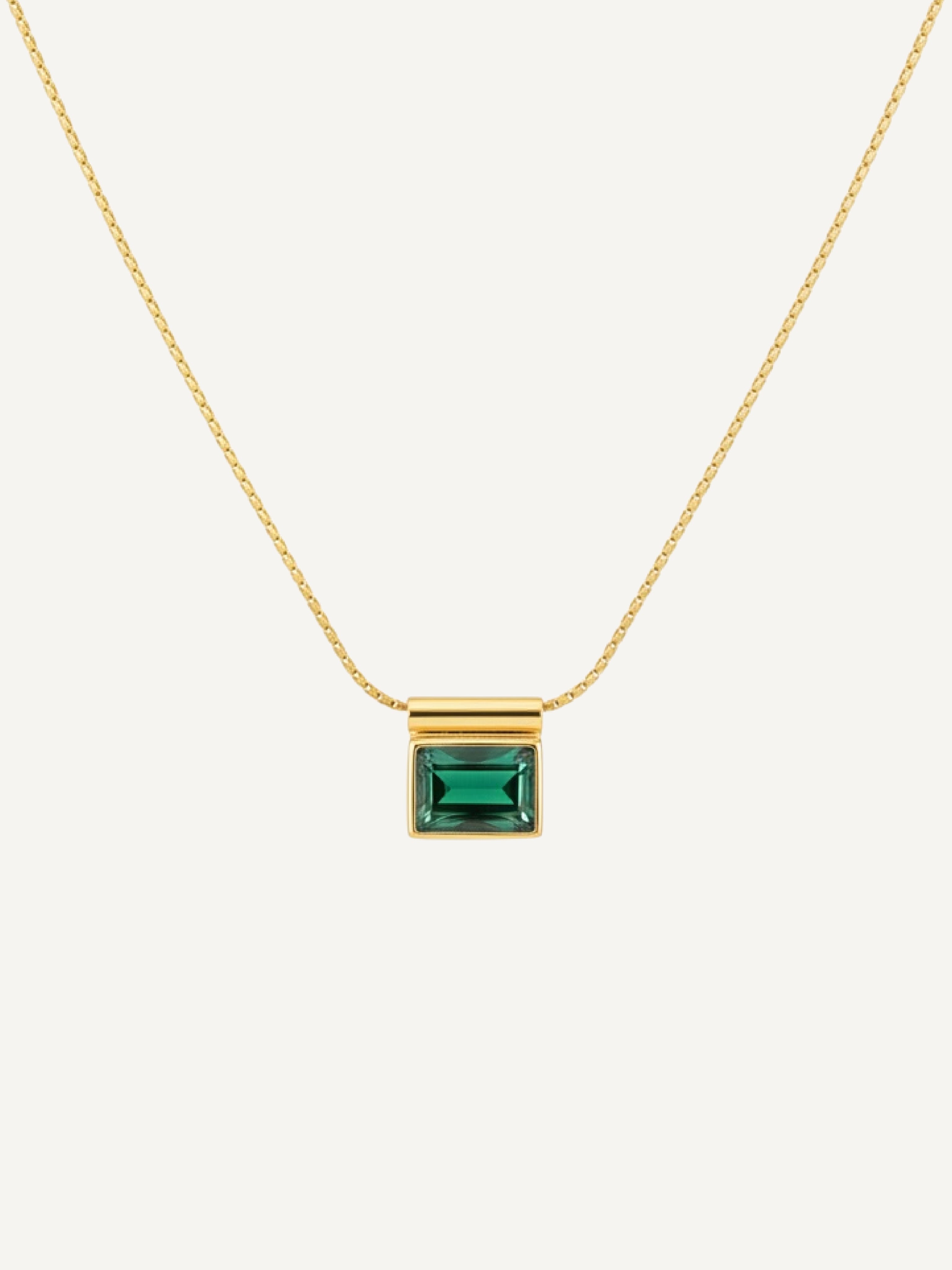 VERONICA Green Quartz Gold Necklace