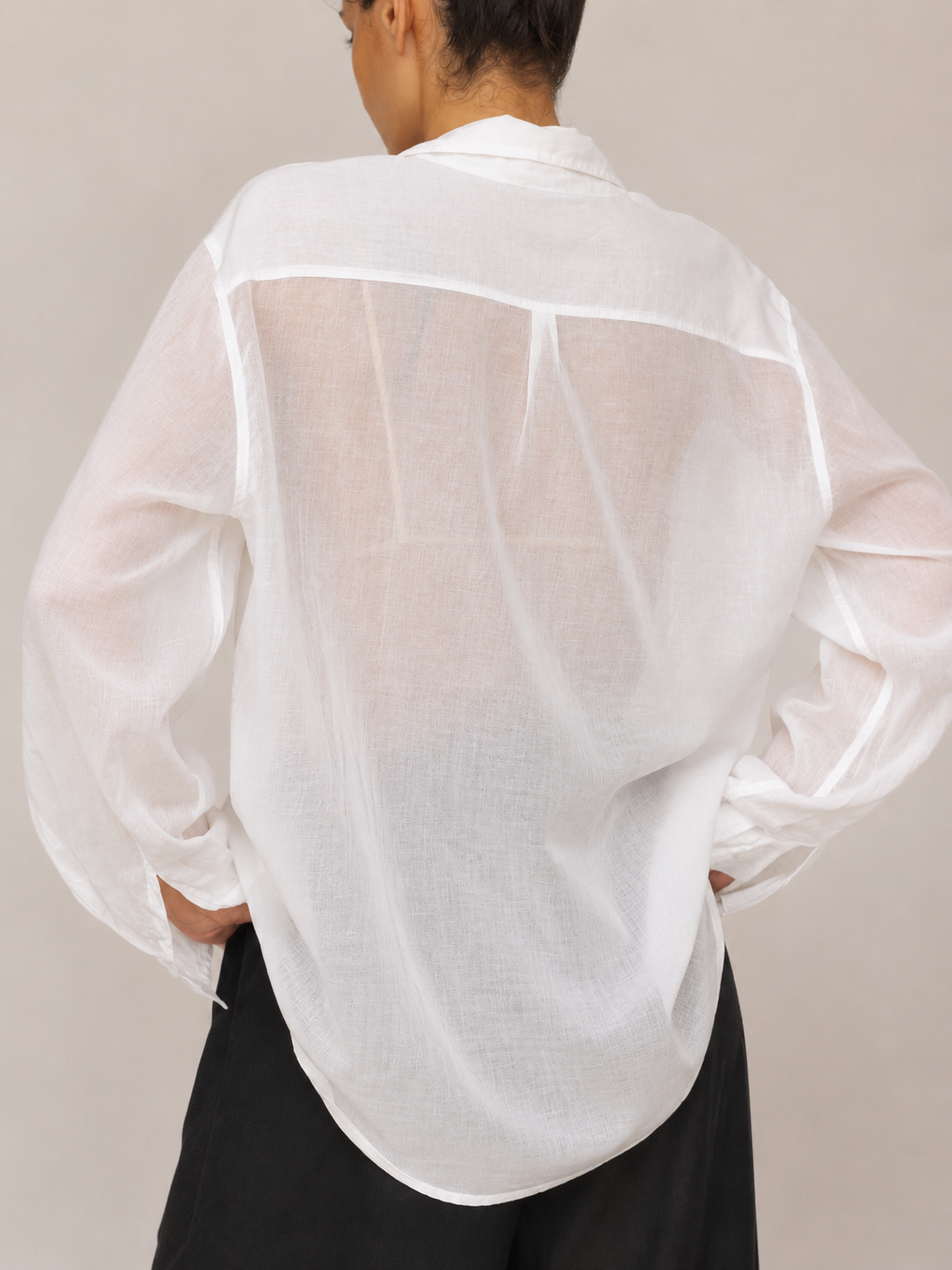 Shirt Classic Sheer Cotton White