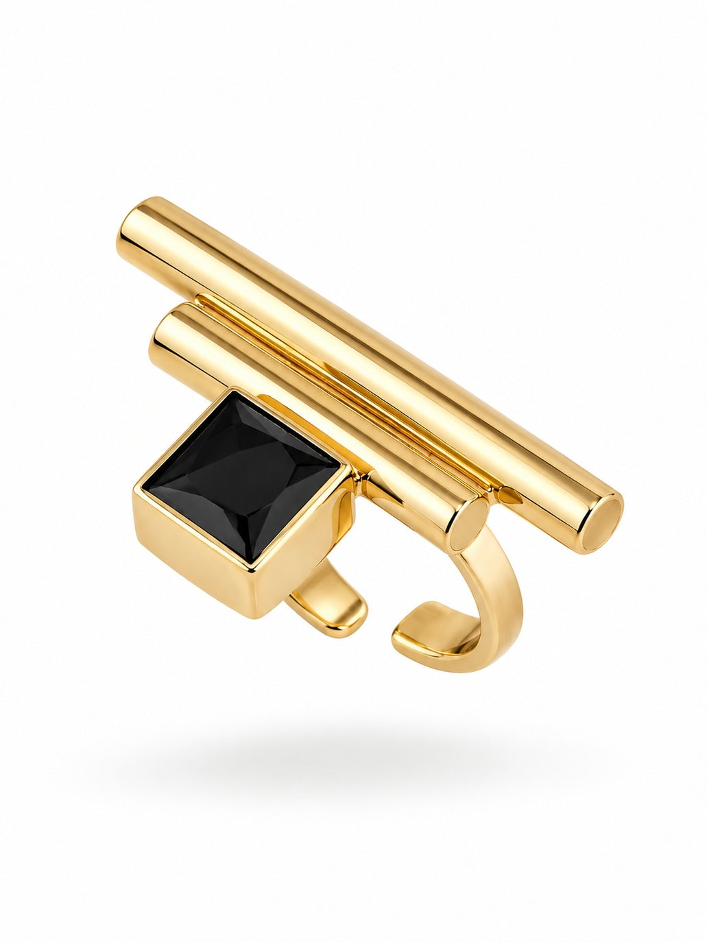 MARU Black Spinel Gold Ring