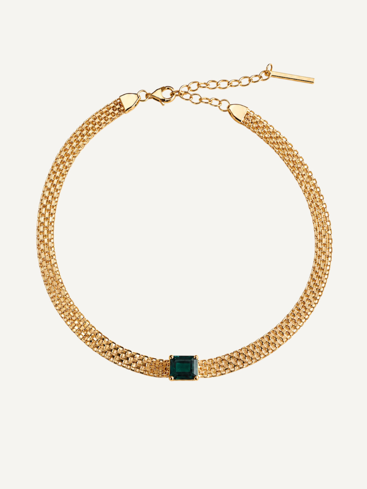 MILANA Green Quartz Necklace in Gold