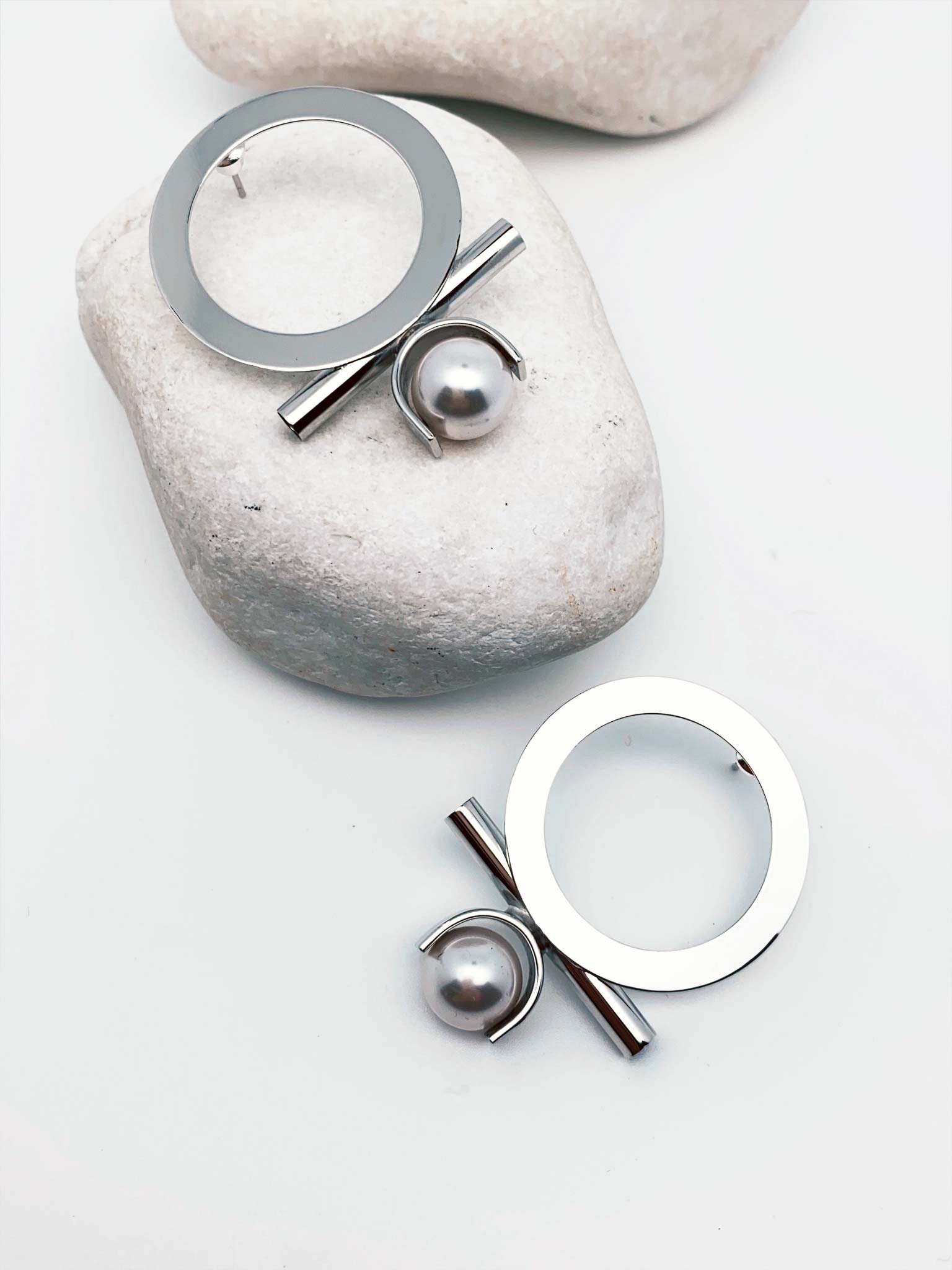 Earrings Koli Silver on stone