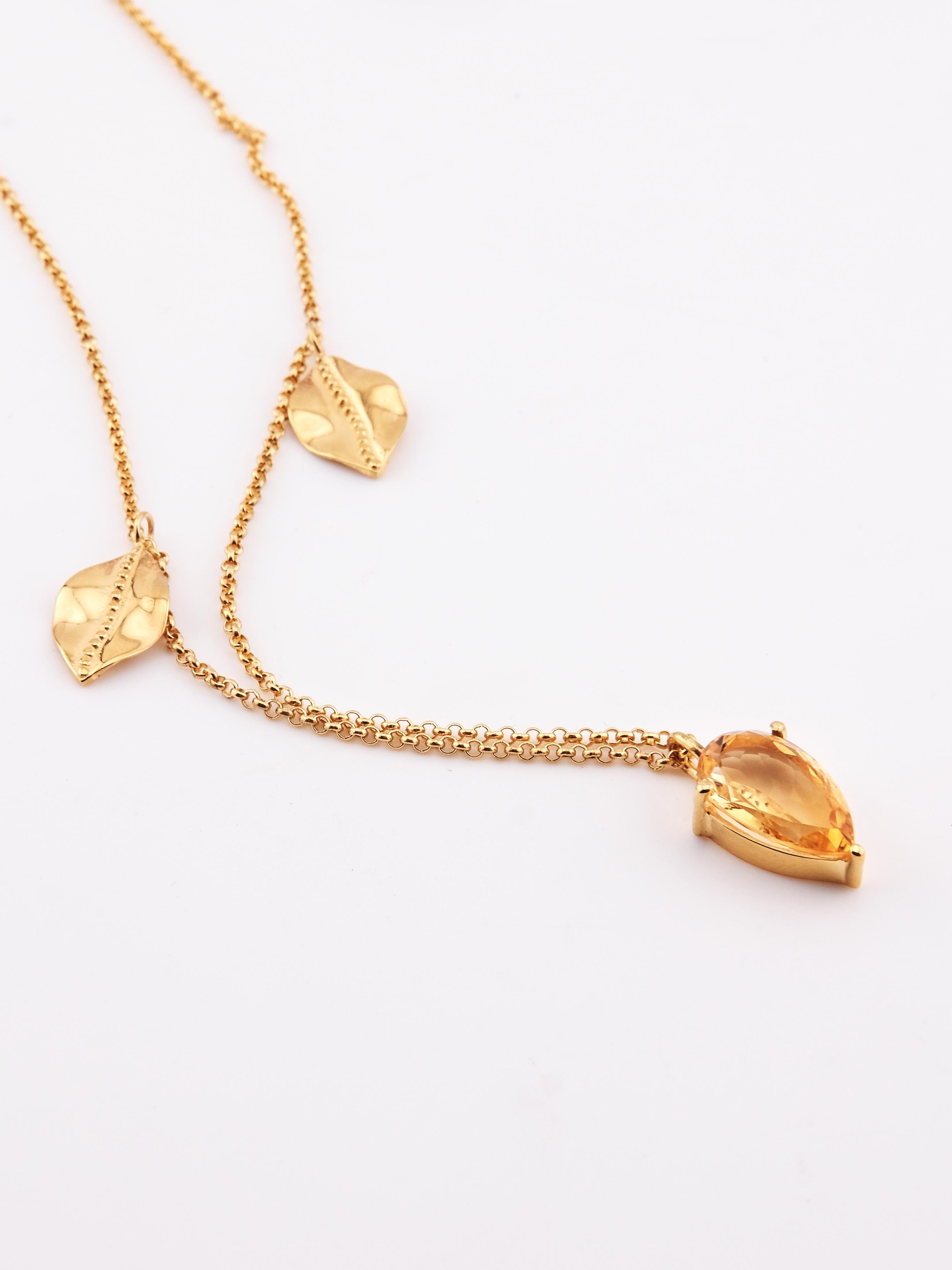 CLER Citrine Gold Necklace