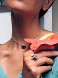 Necklace Julia Silver on model