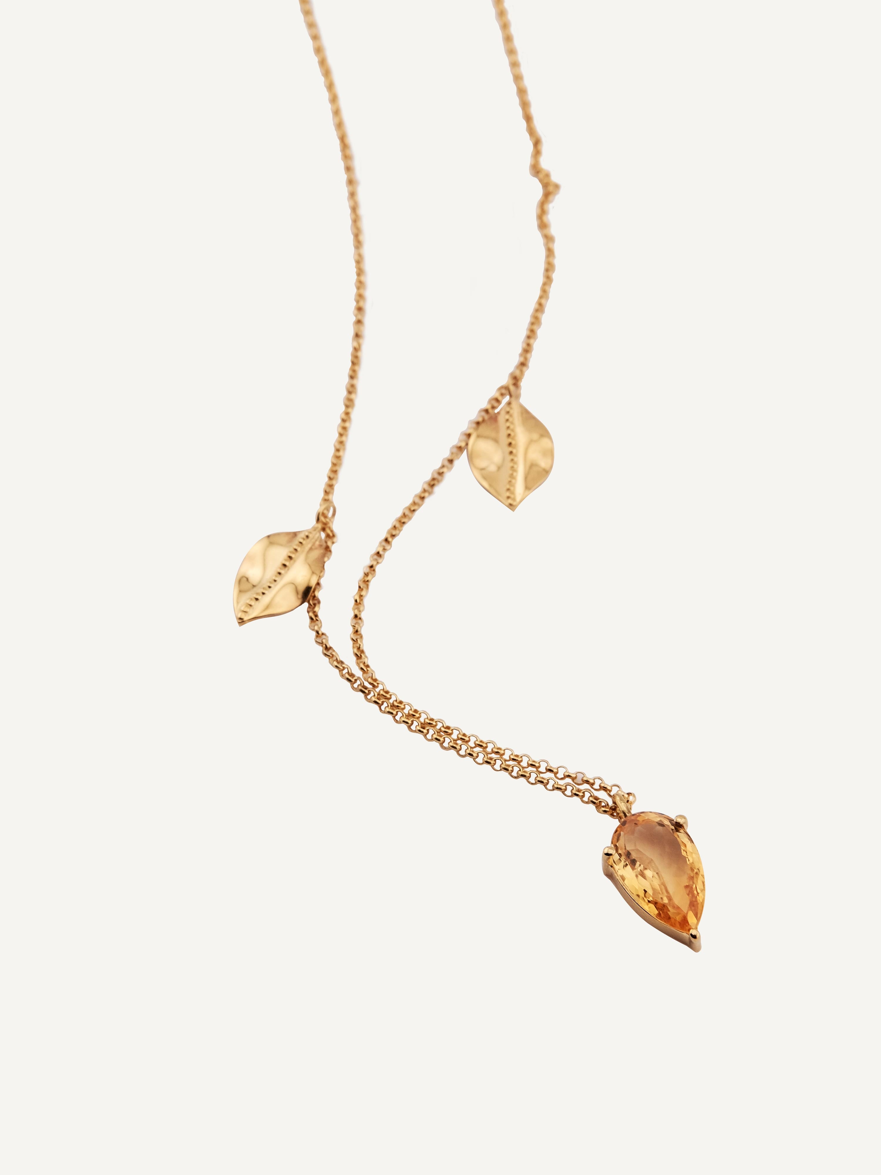 CLER Citrine Gold Necklace