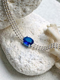 Necklace Sirena Silver on stone