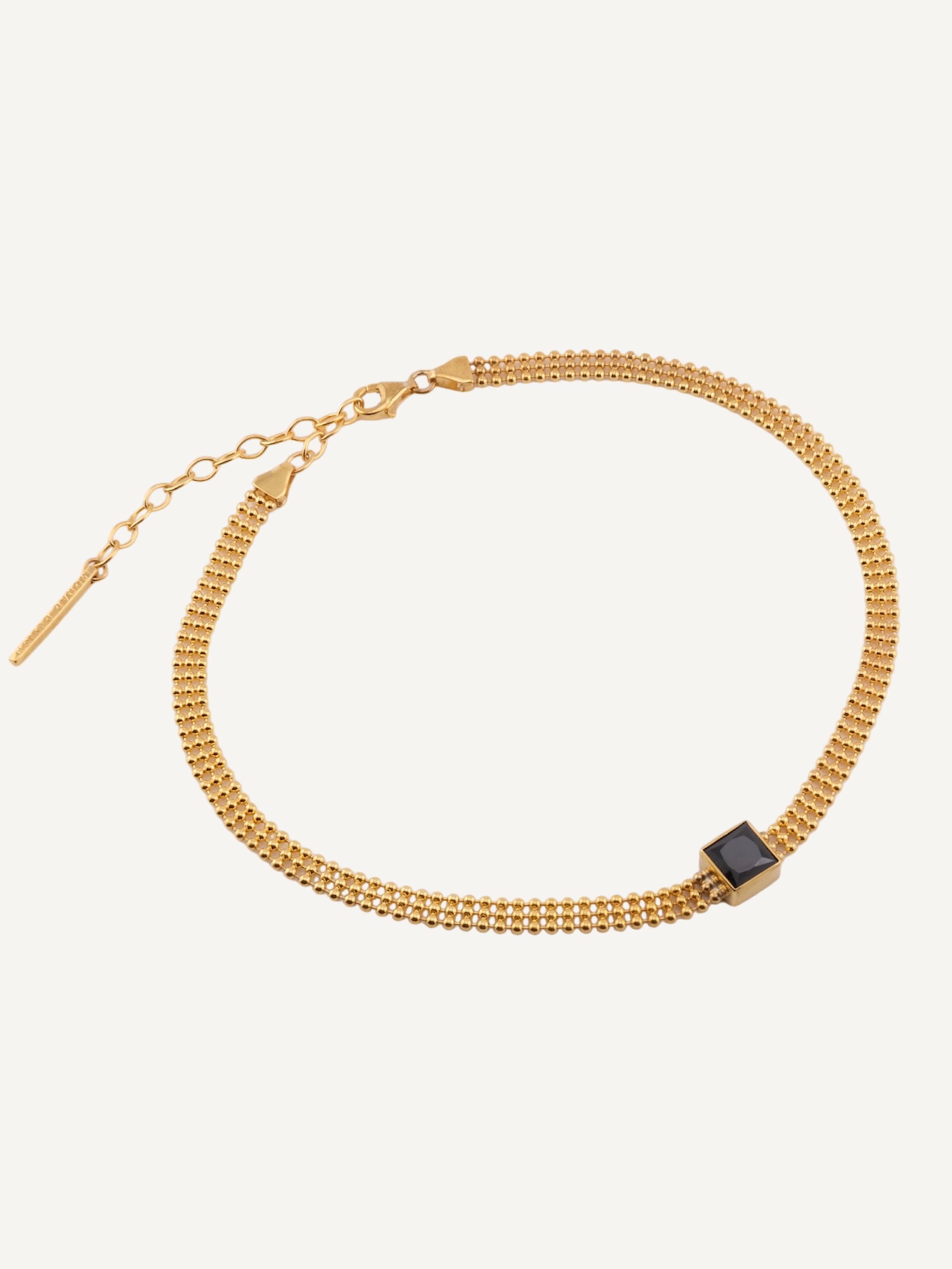 AVA Black Spinel Gold Necklace/Choker