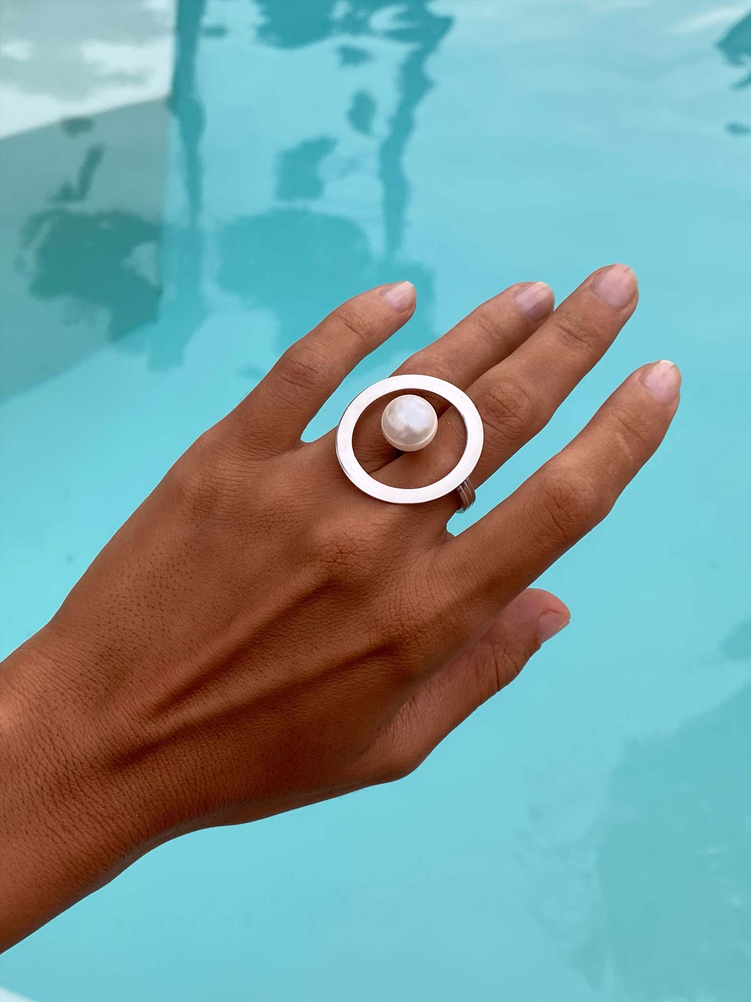 Ring Milena Silver on model
